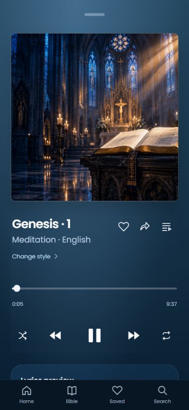 Scripture music player